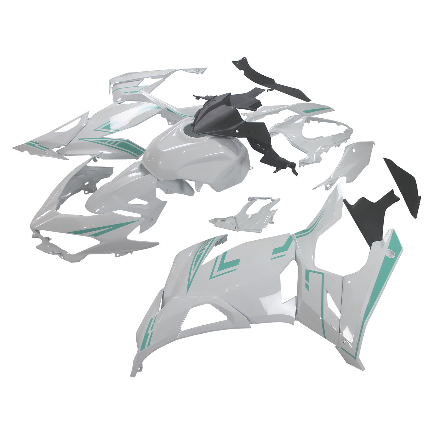 Amotopart Kawasaki EX400/Ninja400 2018-2023 Kit Carena Carrozzeria Plastica ABS