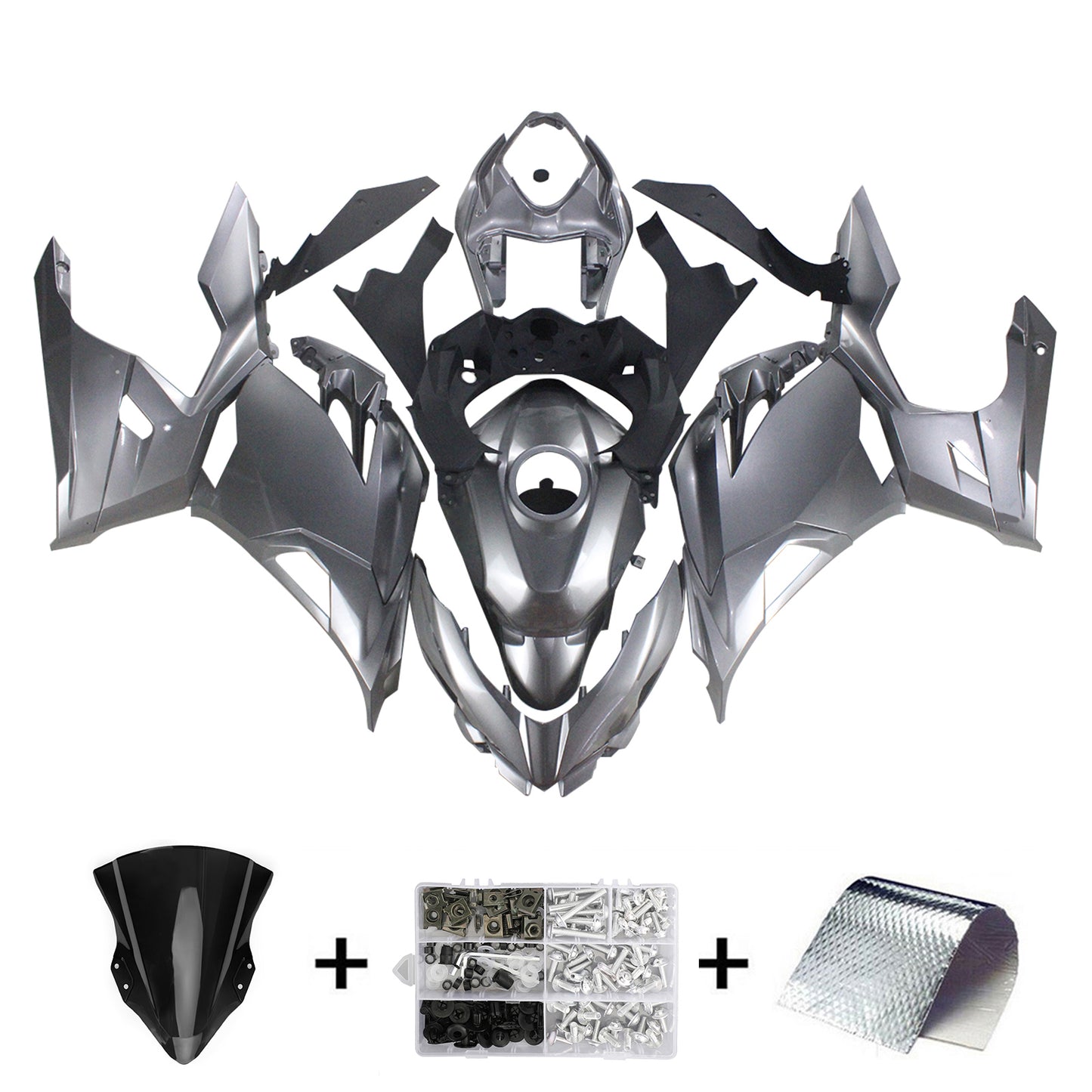 Amotopart Kawasaki EX400/Ninja400 2018-2023 Kit Carena Carrozzeria Plastica ABS