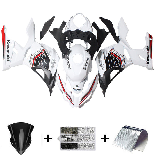 Amotopart Kawasaki EX400/Ninja400 2018-2023 Kit Carena Carrozzeria Plastica ABS