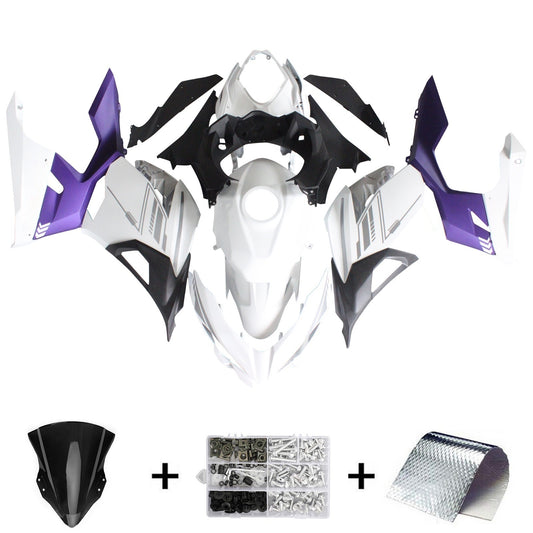 Amotopart Kawasaki EX400/Ninja400 2018-2023 Kit Carena Carrozzeria Plastica ABS