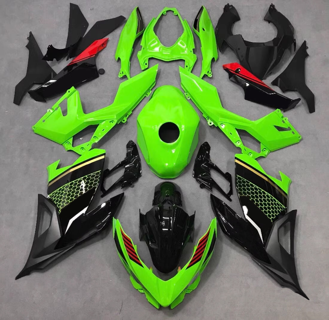 Amotopart Kawasaki EX400/Ninja400 2018-2023 Kit Carena Carrozzeria Plastica ABS