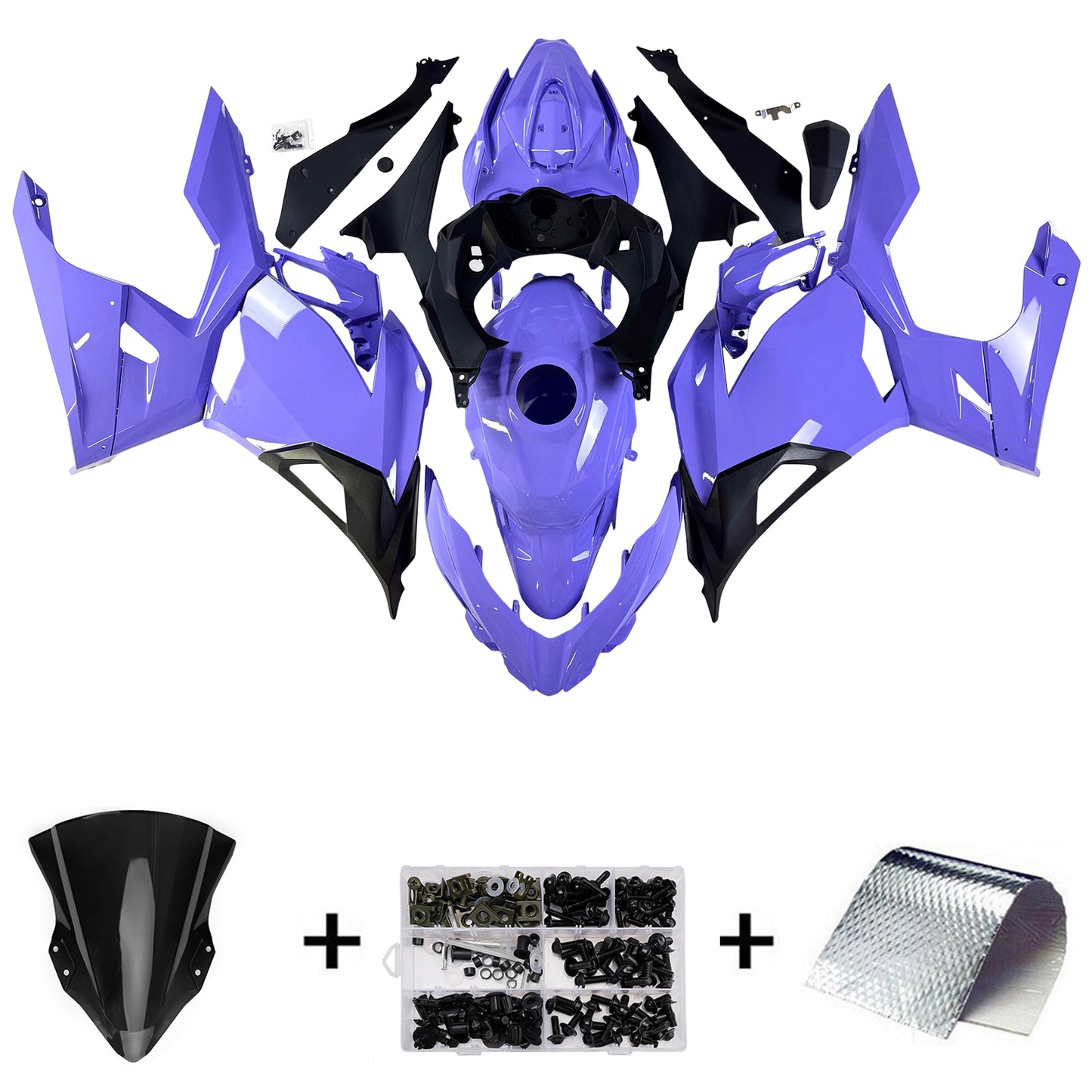 Kit carenatura iniezione in plastica ABS adatto per Kawasaki EX400 Ninja400 2018-2024