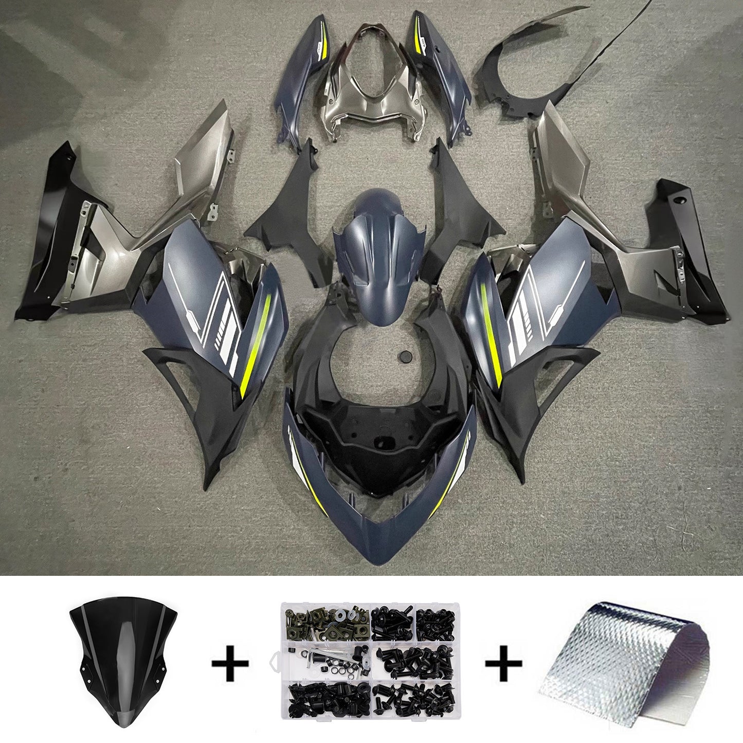 Kit carenatura iniezione in plastica ABS adatto per Kawasaki EX400 Ninja400 2018-2024