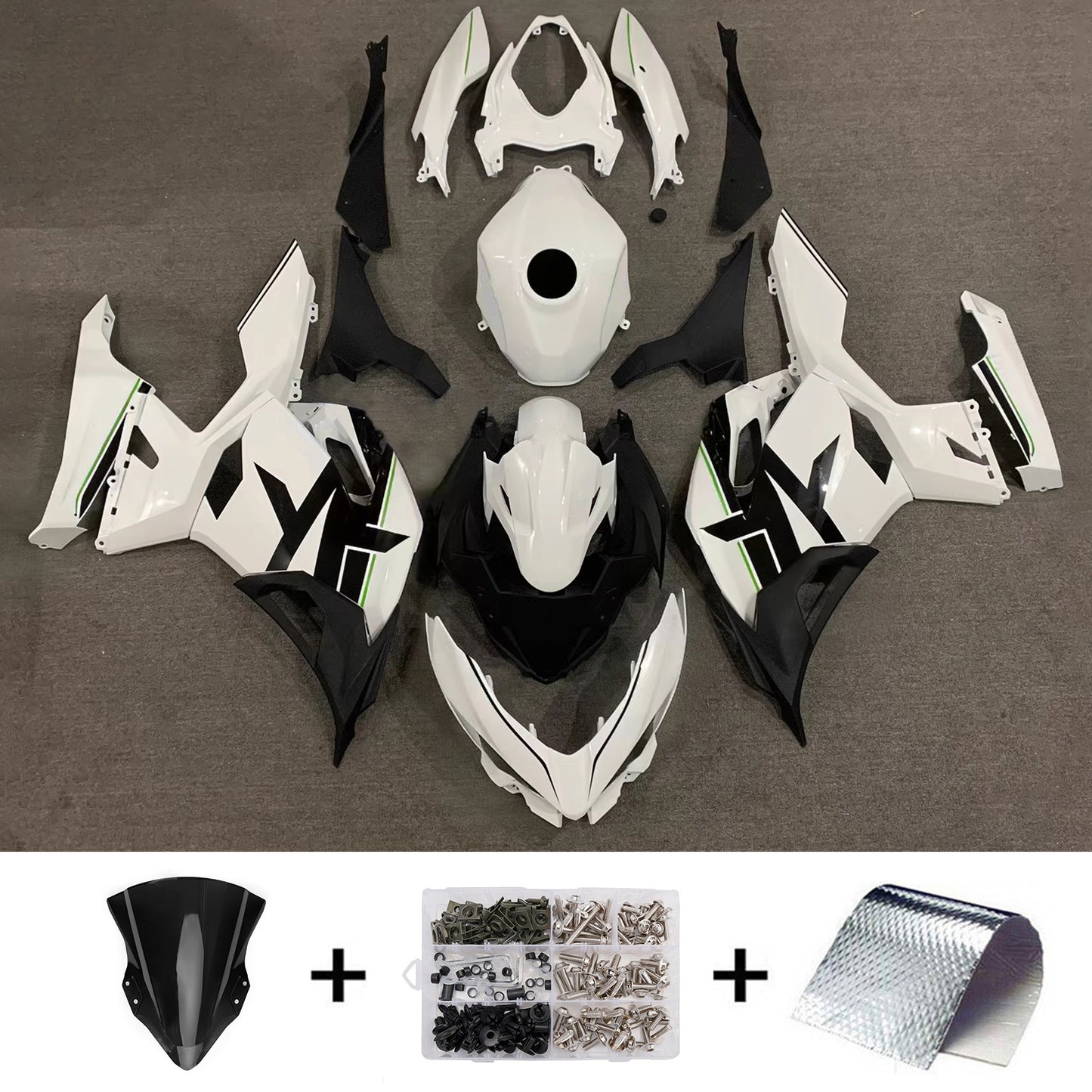 Kit carenatura iniezione in plastica ABS adatto per Kawasaki EX400 Ninja400 2018-2024