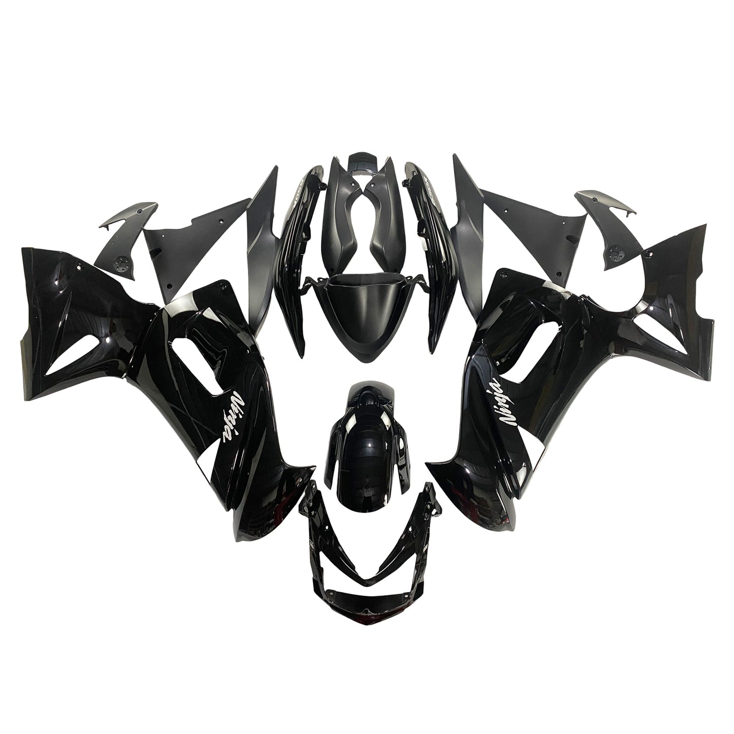 Amotopart Kawasaki 2006-2008 ER6F/NINJA650 KIT FAMERA DELLA GLOSS BLACO