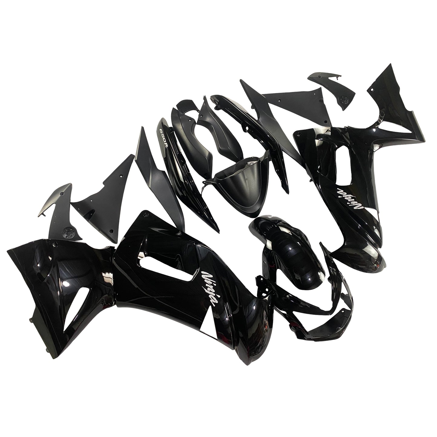 Amotopart Kawasaki 2006-2008 ER6F/NINJA650 KIT FAMERA DELLA GLOSS BLACO