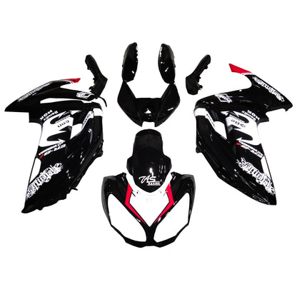 Amotopart 2012-2016 Kawasaki Ninja 650 kit di carenatura bianca nera