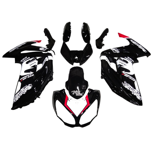 Amotopart 2012-2016 Kawasaki Ninja 650 kit di carenatura bianca nera