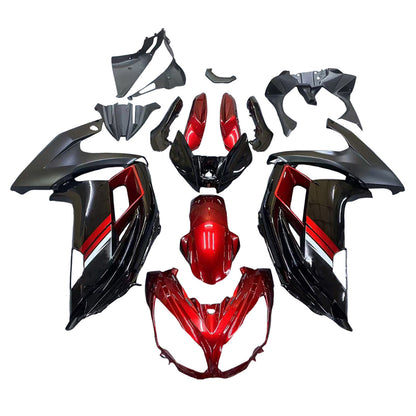 Amotopart 2012-2016 Kawasaki Ninja 650 kit di rivestimento rosso nero