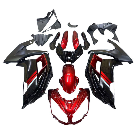 Amotopart 2012-2016 Kawasaki Ninja 650 kit di rivestimento rosso nero