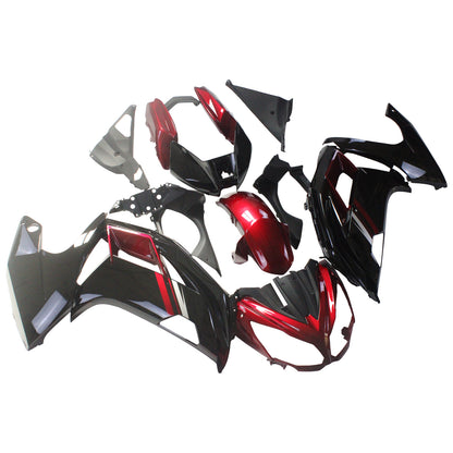 Amotopart 2012-2016 Kawasaki Ninjia 650 Kit di rivestimento nero rosso