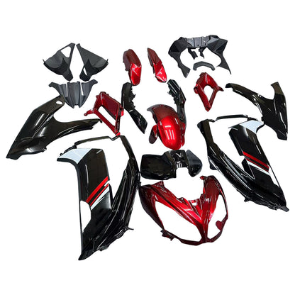 Amotopart 2012-2016 Kawasaki Ninja 650 Vastra nera rossa brillante