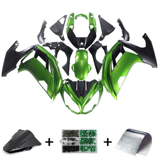 Amotopart 2012-2016 Kawasaki Ninja 650 Green Fearing Kit