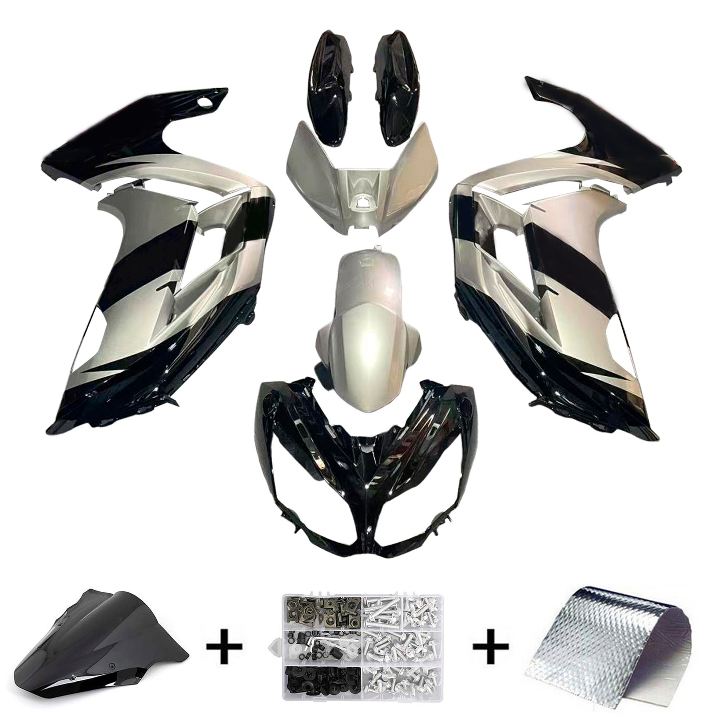 Amotopart 2012-2016 kit di spostamento a sliver kawasaki ninja 650