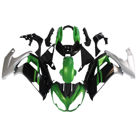 Amotopart 2012-2016 Kawasaki ninja 650 kit di linguaggio nera verde