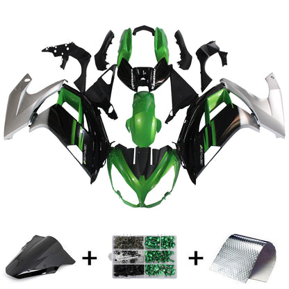 Amotopart 2012-2016 Kawasaki ninja 650 kit di linguaggio nera verde