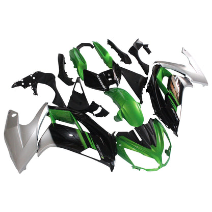 Amotopart 2012-2016 Kawasaki ninja 650 kit di linguaggio nera verde