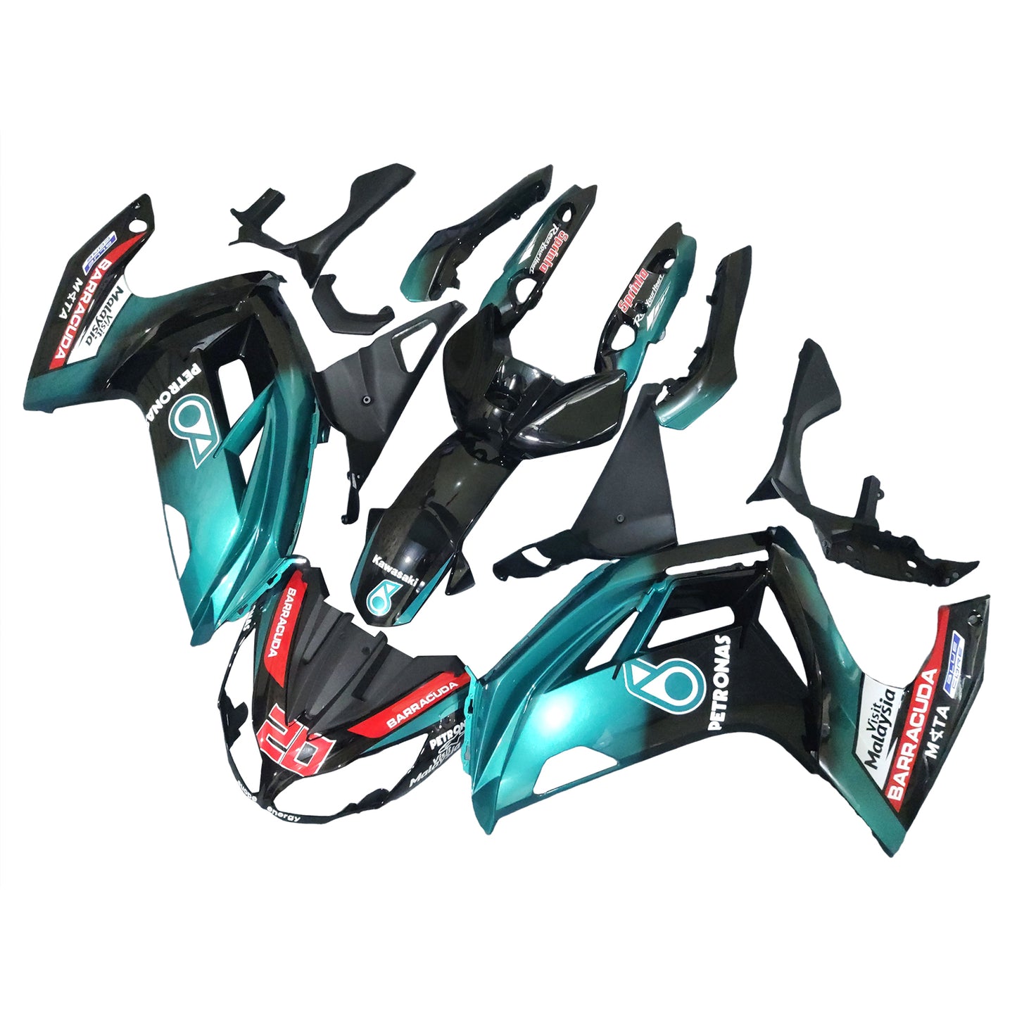 Amotopart Kawasaki ER6F/Ninja650 2012-2016 Kit carena Carrozzeria Plastica ABS