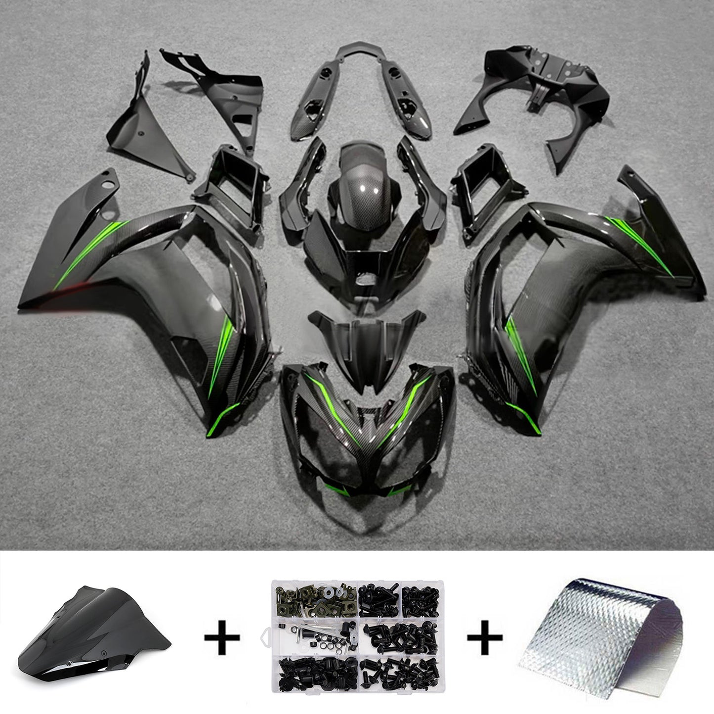 Kit carenatura iniezione in plastica ABS adatto per Kawasaki ER-6F Ninja650 2012-2016