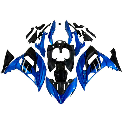 Amotopart Kawasaki ER6F/NINJA650R 2017-2019 kit di carenatura blu lucida