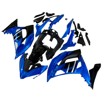 Amotopart Kawasaki ER6F/NINJA650R 2017-2019 kit di carenatura blu lucida