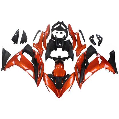 Amotopart Kawasaki ER6F/NINJA650R 2017-2019 Kit di spostamento arancione lucido