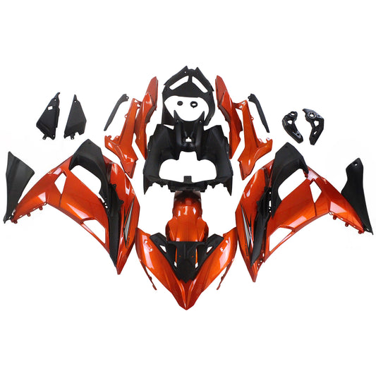 Amotopart Kawasaki ER6F/NINJA650R 2017-2019 Kit di spostamento arancione lucido