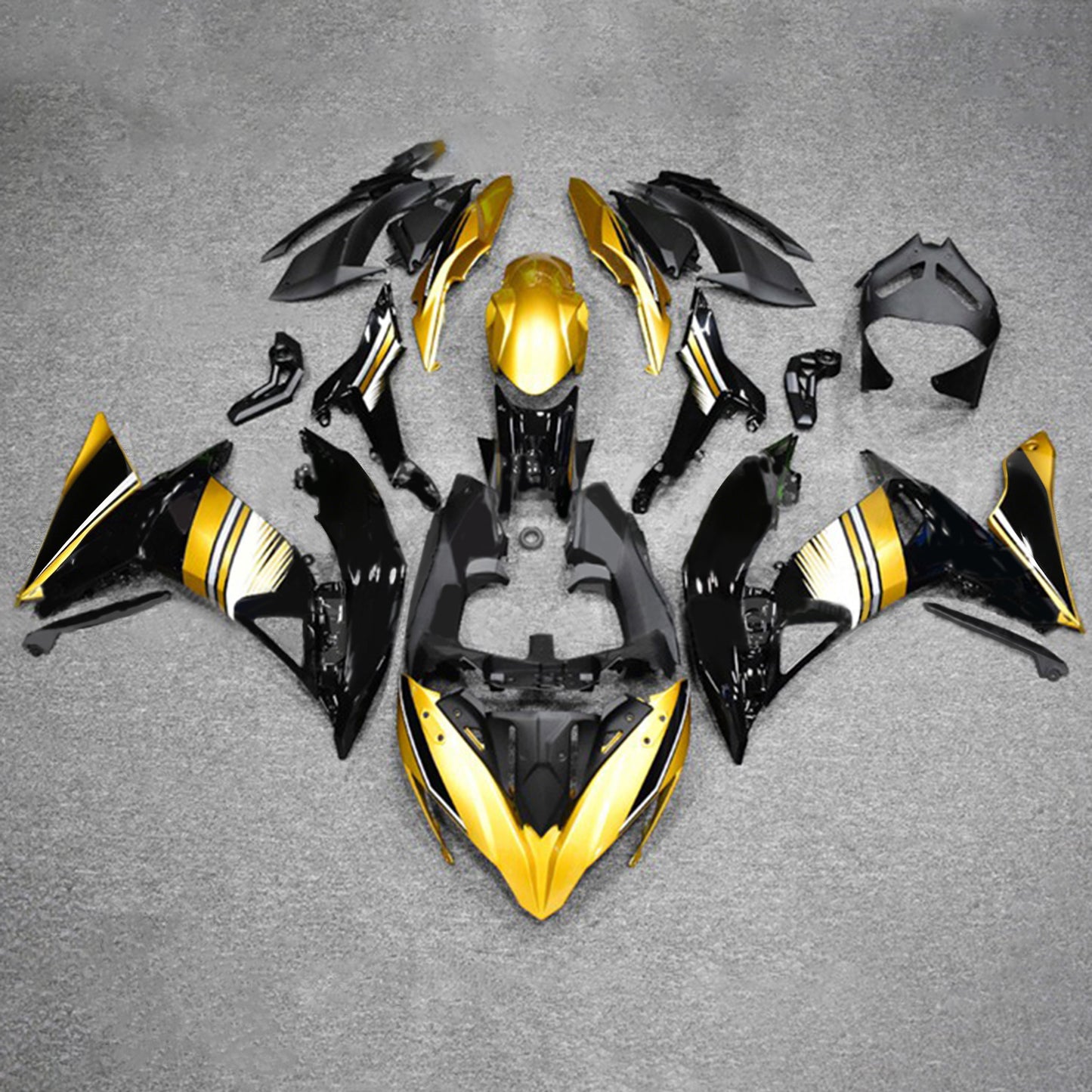 Amotopart Kawasaki ER6F/Ninja650R 2017-2019 Kit carena Carrozzeria Plastica ABS