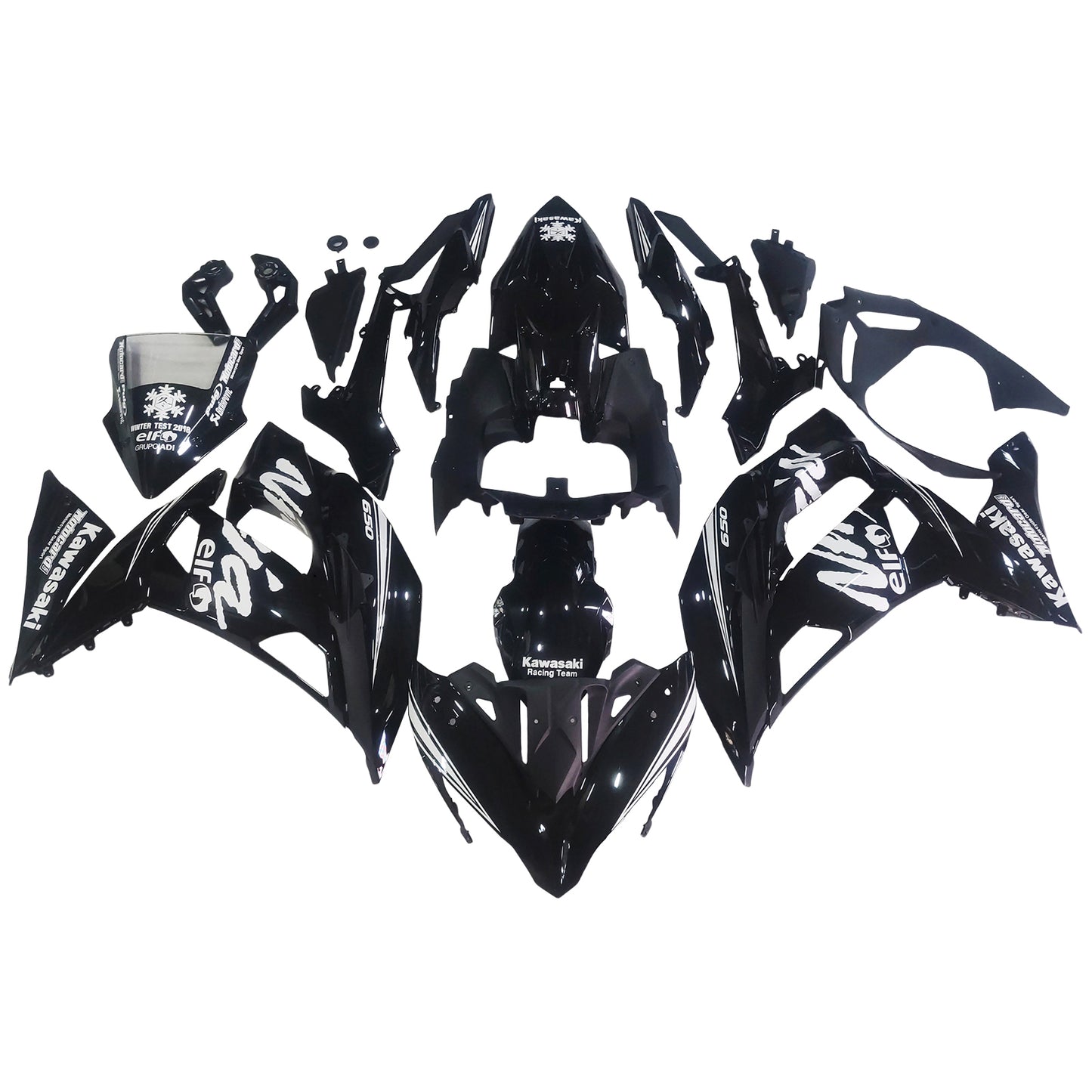Amotopart Kawasaki ER6F/Ninja650R 2017-2019 Kit carena Carrozzeria Plastica ABS