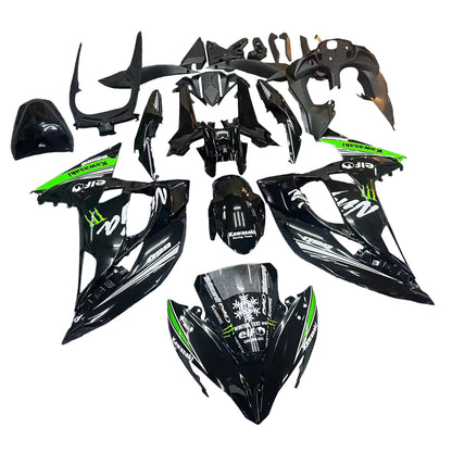 Amotopart Kawasaki ER6F/Ninja650R 2017-2019 Kit carena Carrozzeria Plastica ABS