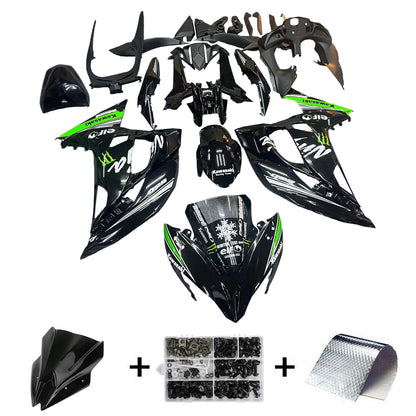 Amotopart Kawasaki ER6F/Ninja650R 2017-2019 Kit carena Carrozzeria Plastica ABS