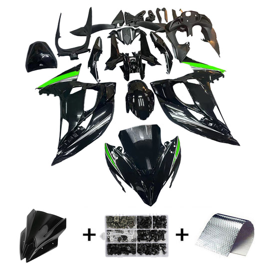 Amotopart Kawasaki ER6F/Ninja650R 2017-2019 Kit carena Carrozzeria Plastica ABS