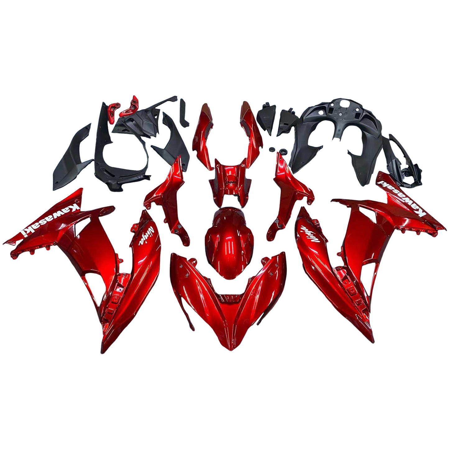 Amotopart Kawasaki ER6F/Ninja650R 2017-2019 Kit carena Carrozzeria Plastica ABS