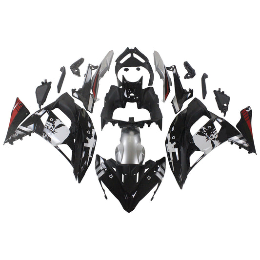 Amotopart Kawasaki ER6F/Ninja650R 2017-2019 Kit carena Carrozzeria Plastica ABS