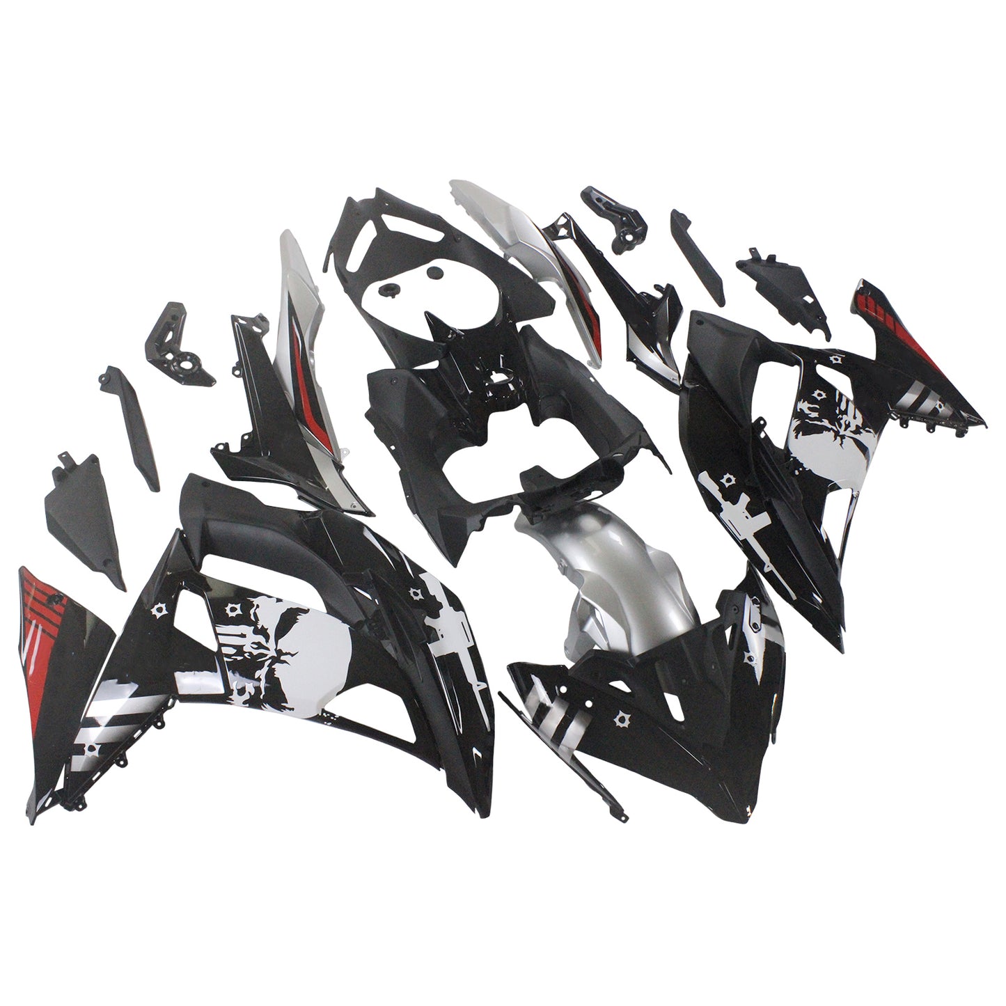 Amotopart Kawasaki ER6F/Ninja650R 2017-2019 Kit carena Carrozzeria Plastica ABS