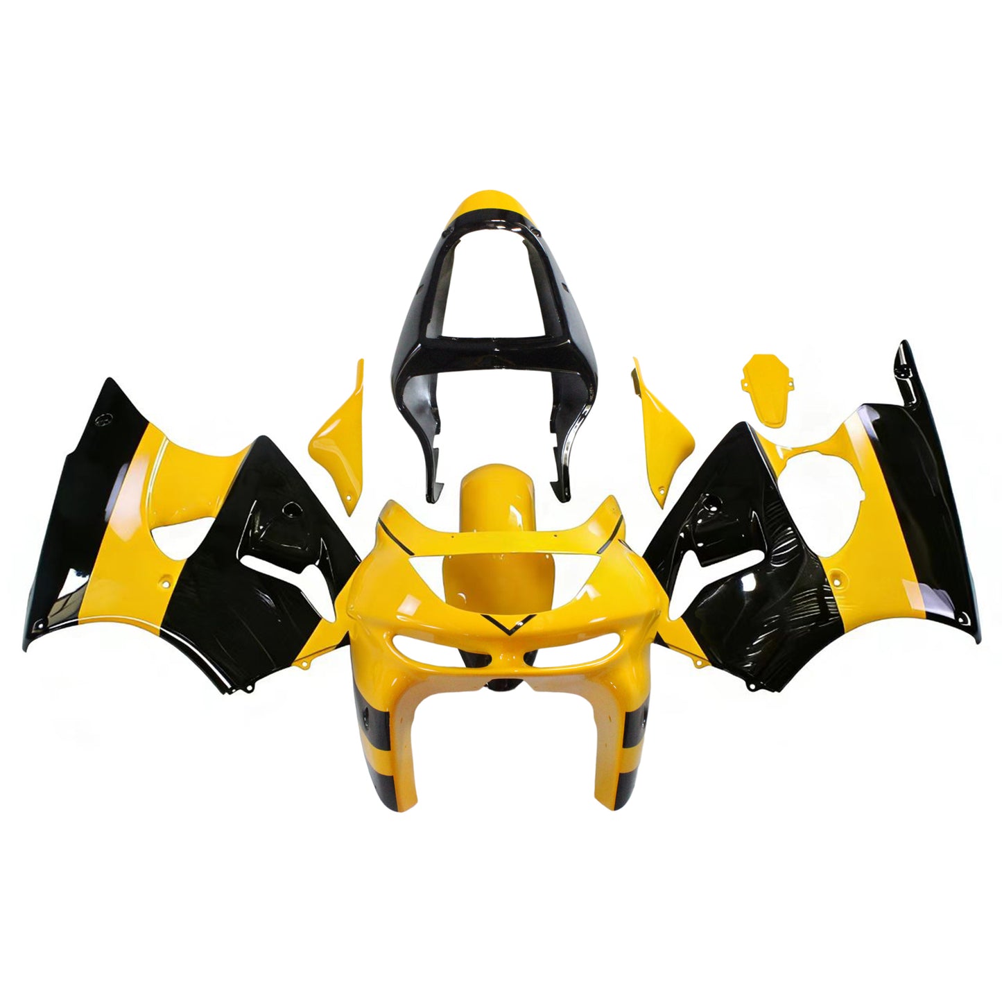Amotopart Kawasaki ZX6R 1998-1999 kit fax giallo e nero