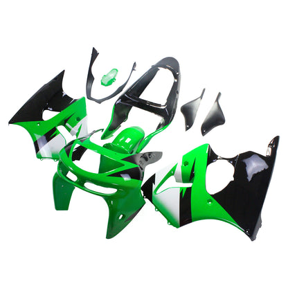Amotopart Kawasaki ZX6R 1998-1999 kit di abbigliamento nero verde