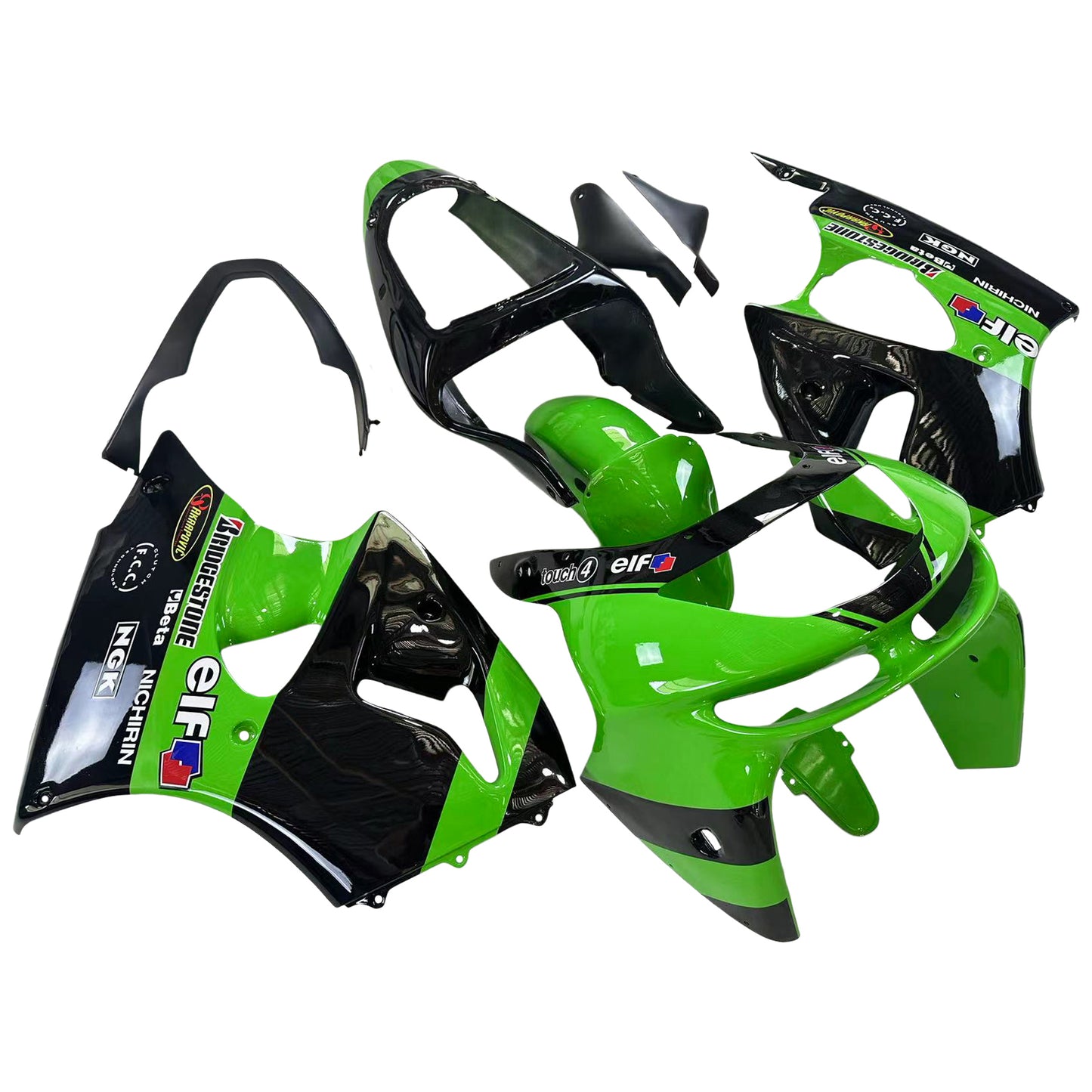Amotopart Kawasaki ZX6R 1998-1999 Kit carena Carrozzeria Plastica ABS