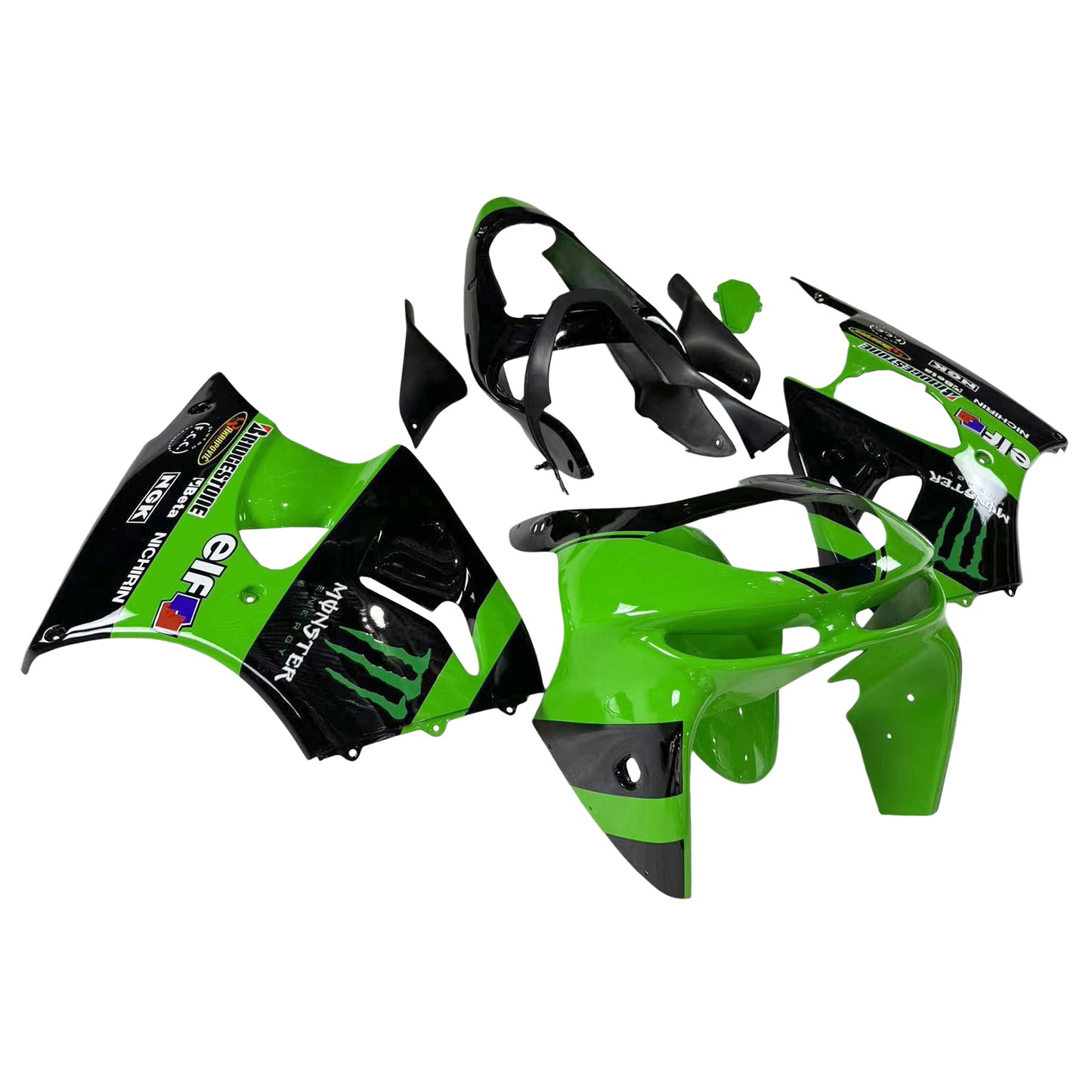 Amotopart Kawasaki ZX6R 1998-1999 Kit carena Carrozzeria Plastica ABS
