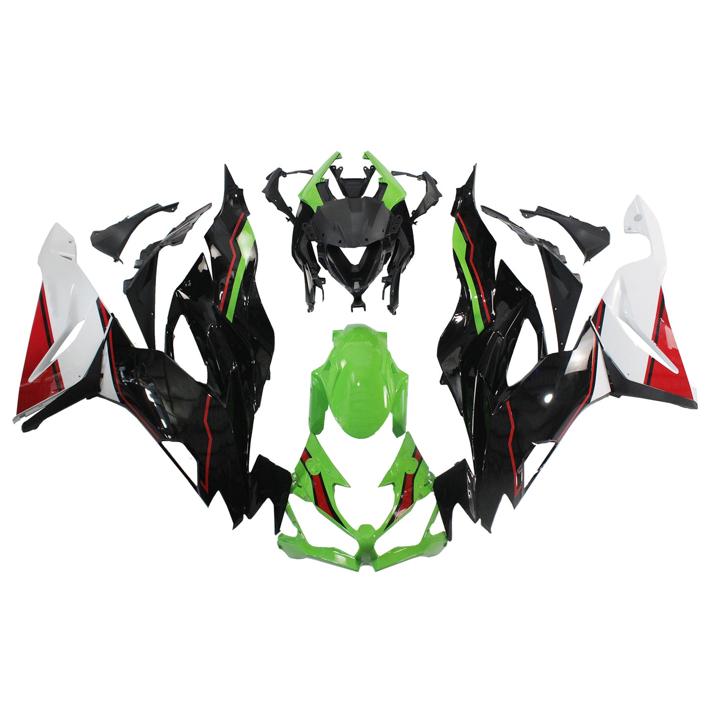 Amotopart Kawasaki ZX6R 2019-2020 Kit trigger nero verde