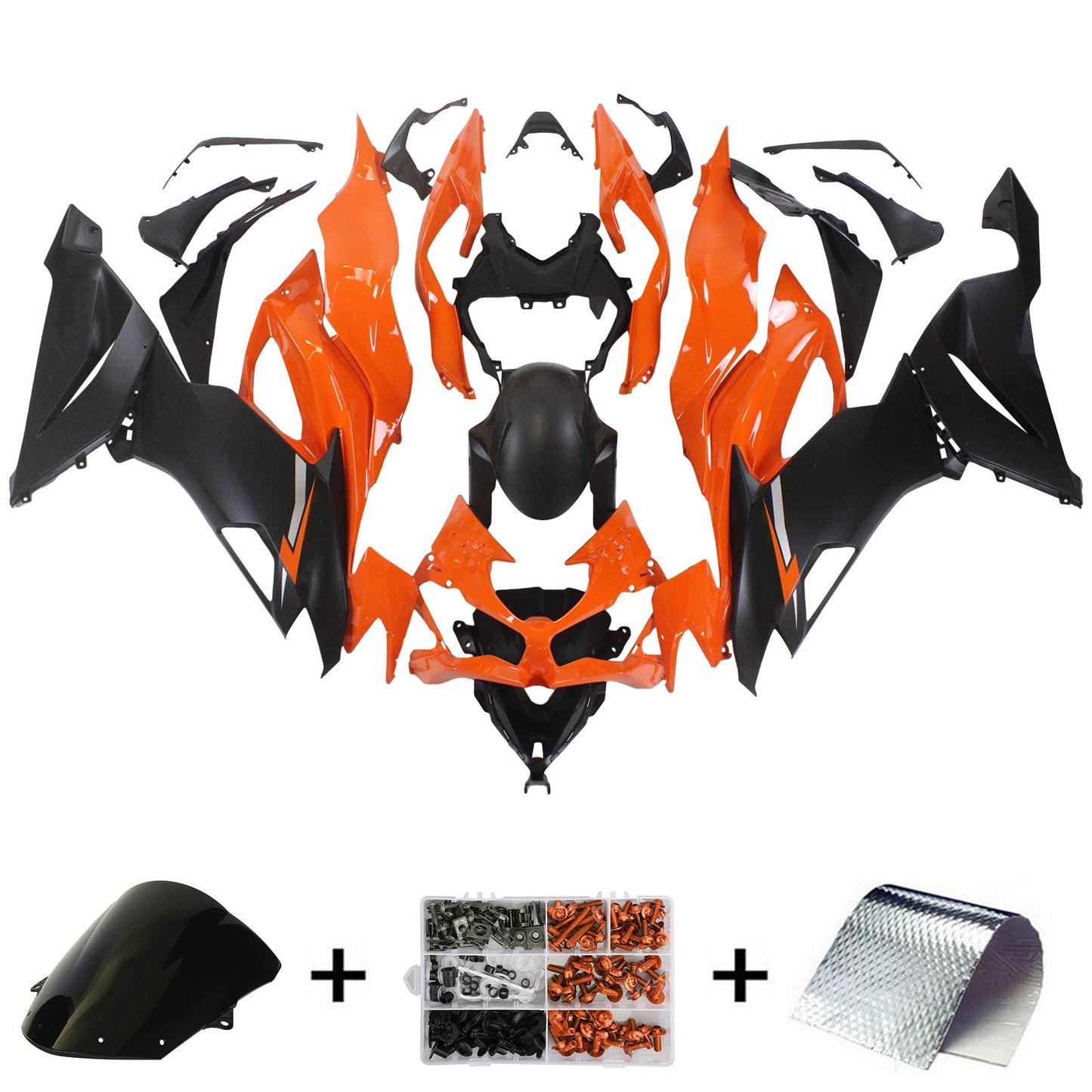 Amotopart Kawasaki ZX6R 2019-2023 Kit carena Carrozzeria Plastica ABS