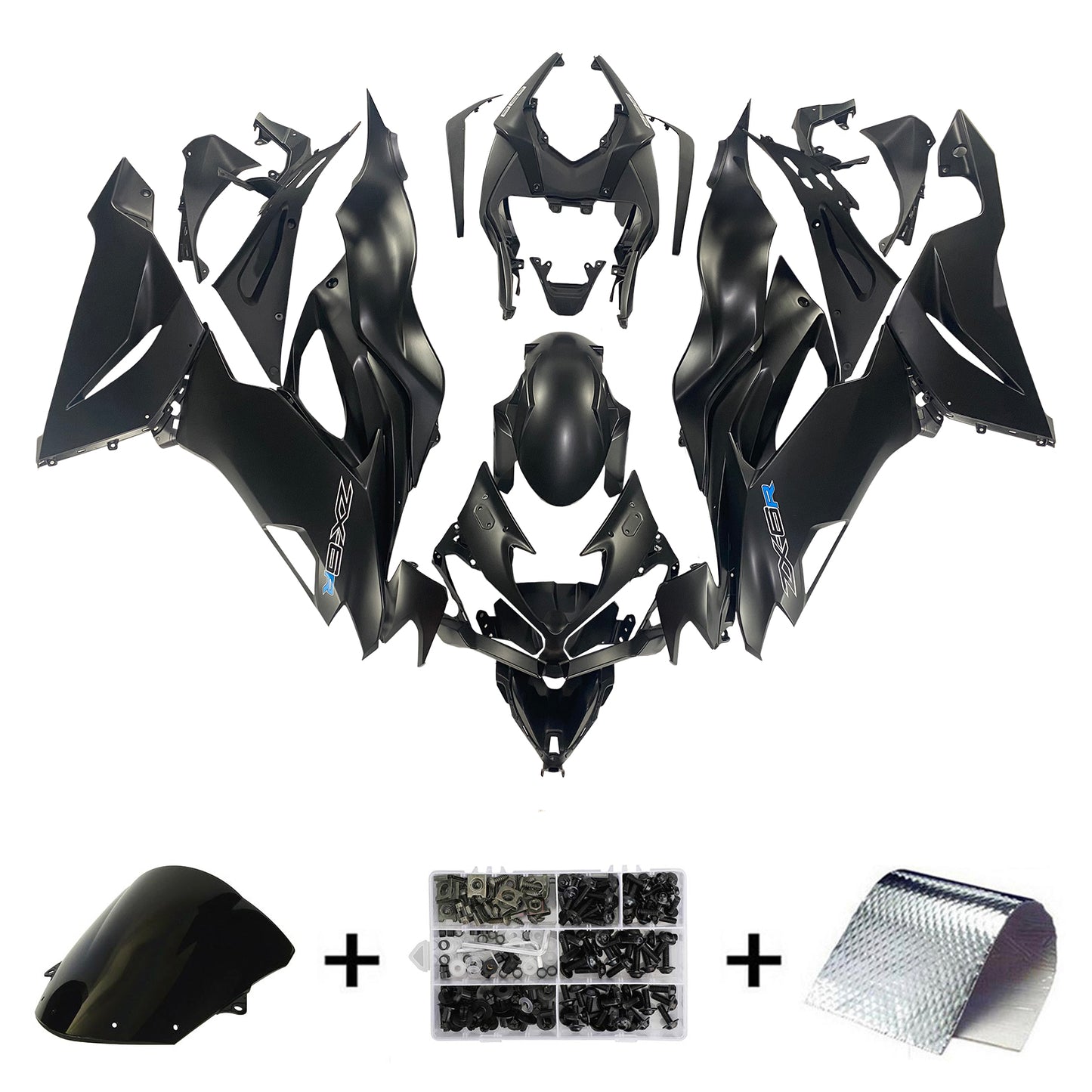 Amotopart Kawasaki ZX6R 2019-2023 Kit carena Carrozzeria Plastica ABS