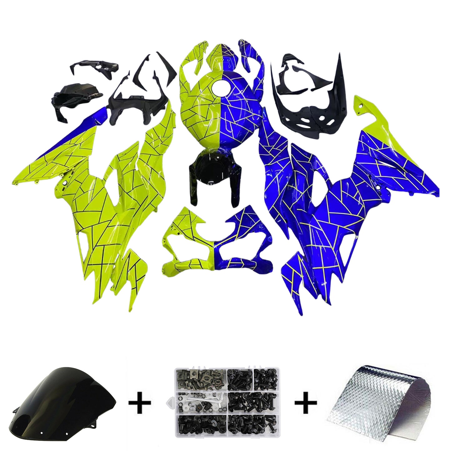 Kit carena iniezione Kawasaki ZX6R 2019-2023 Carrozzeria plastica ABS