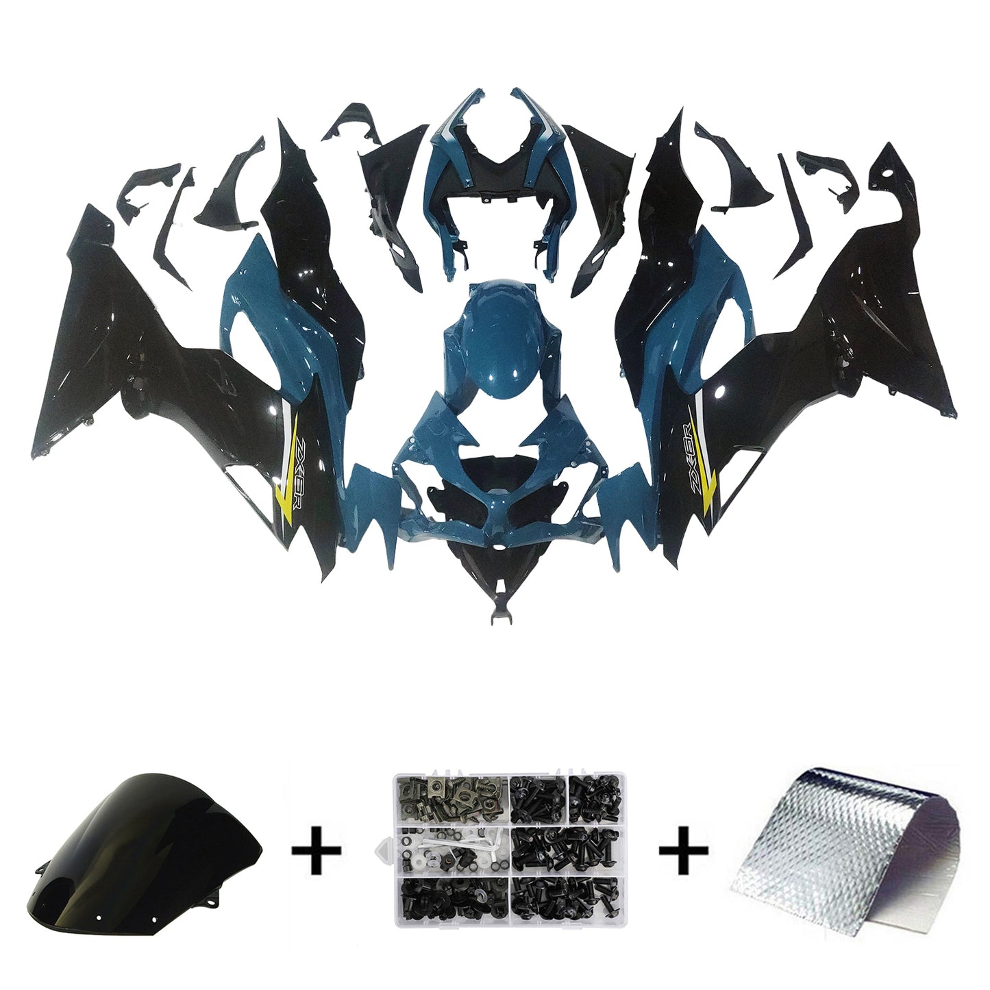 Kit carena iniezione Kawasaki ZX6R 2019-2023 Carrozzeria plastica ABS