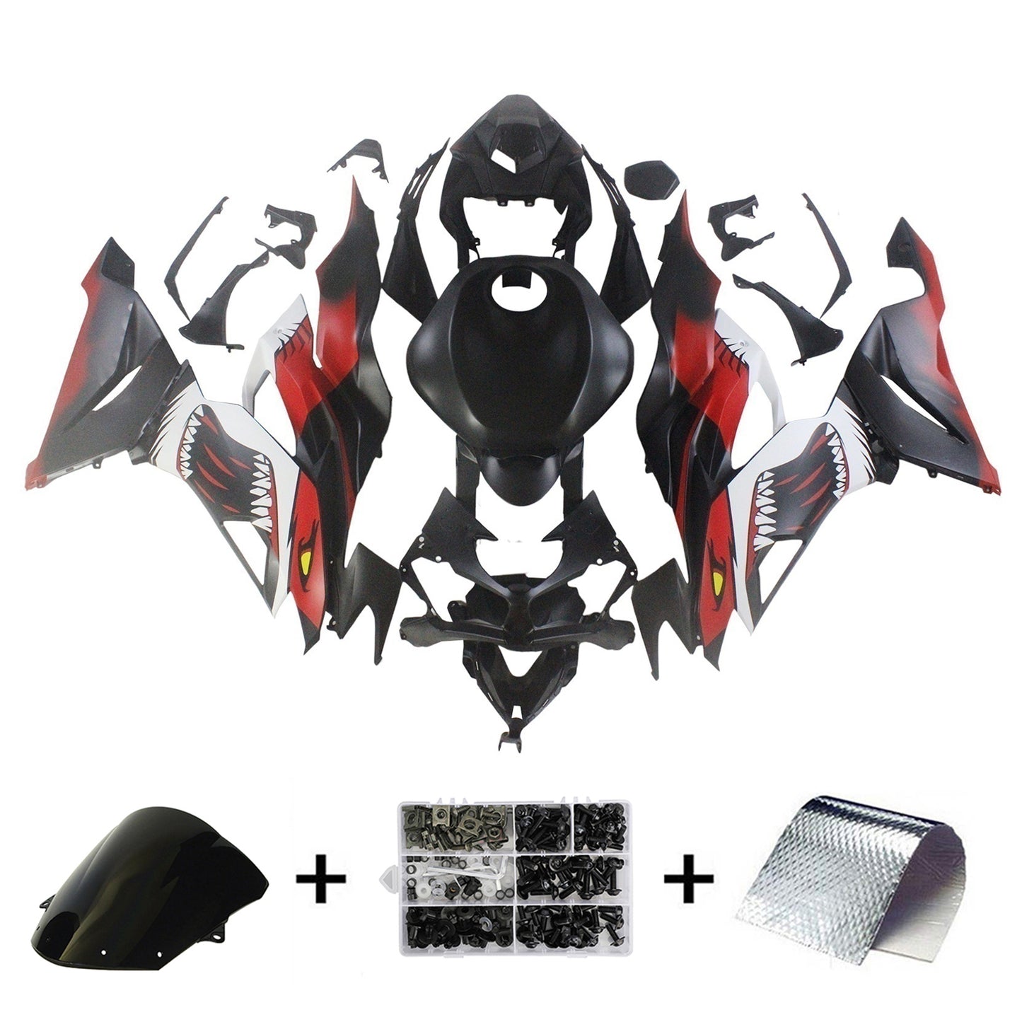 Kit carena iniezione Kawasaki ZX6R 2019-2023 Carrozzeria plastica ABS