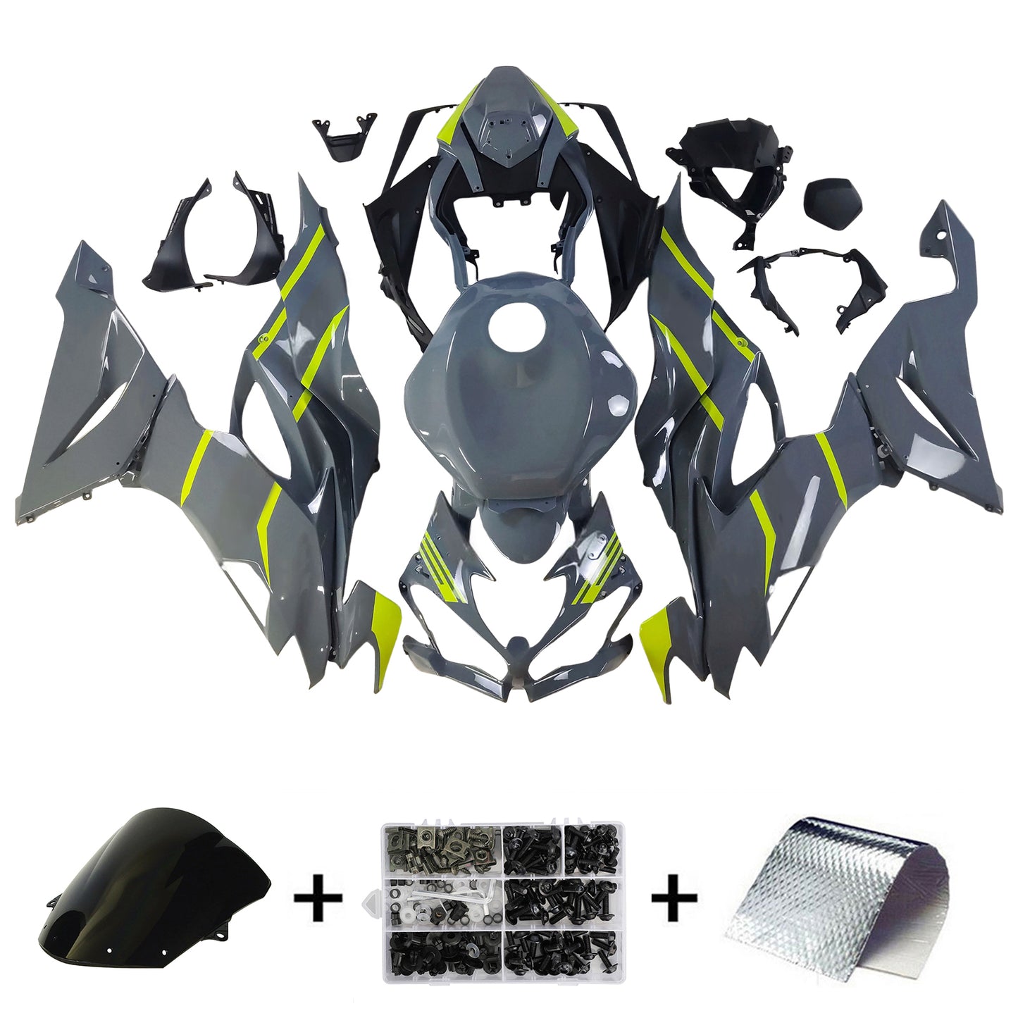 Kit carenatura BODYWORK ABS di plastica per Kawasaki ZX6R 2019-2023