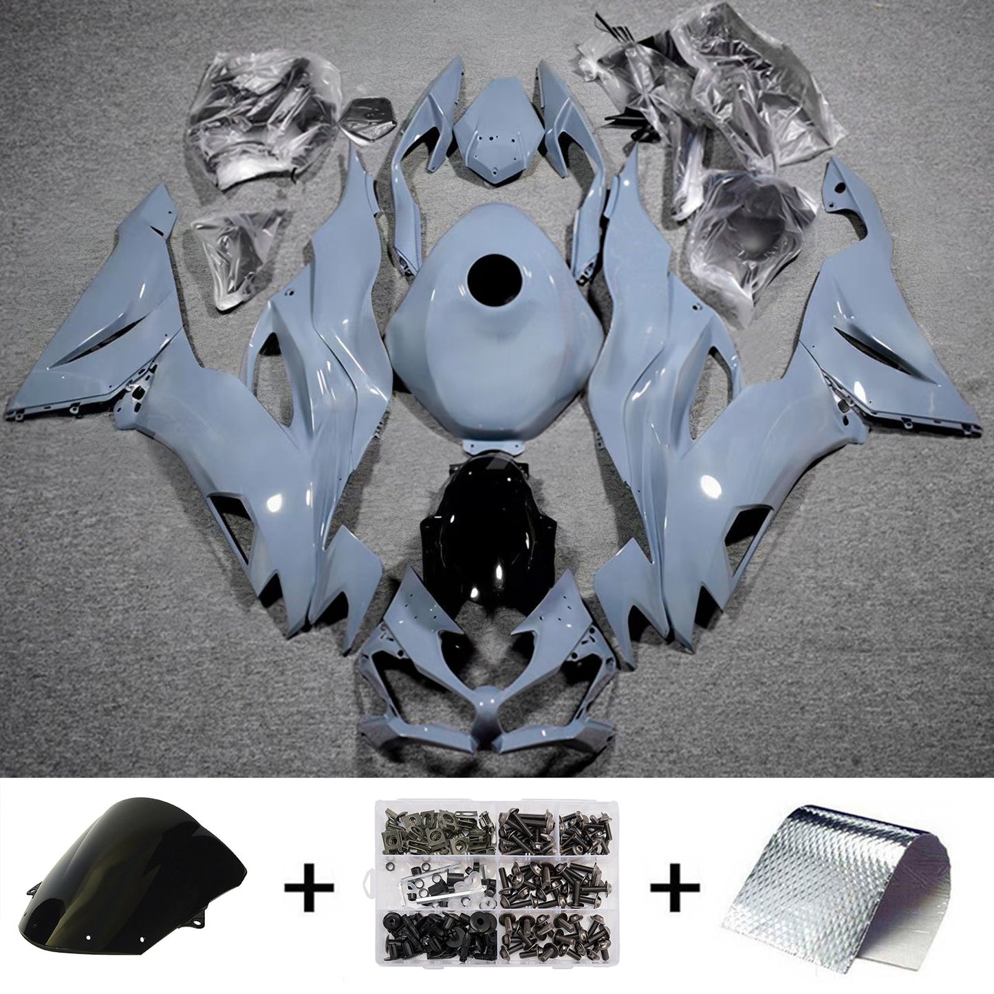 Kit carenatura iniezione in plastica ABS adatto per Kawasaki ZX6R 2019-2023