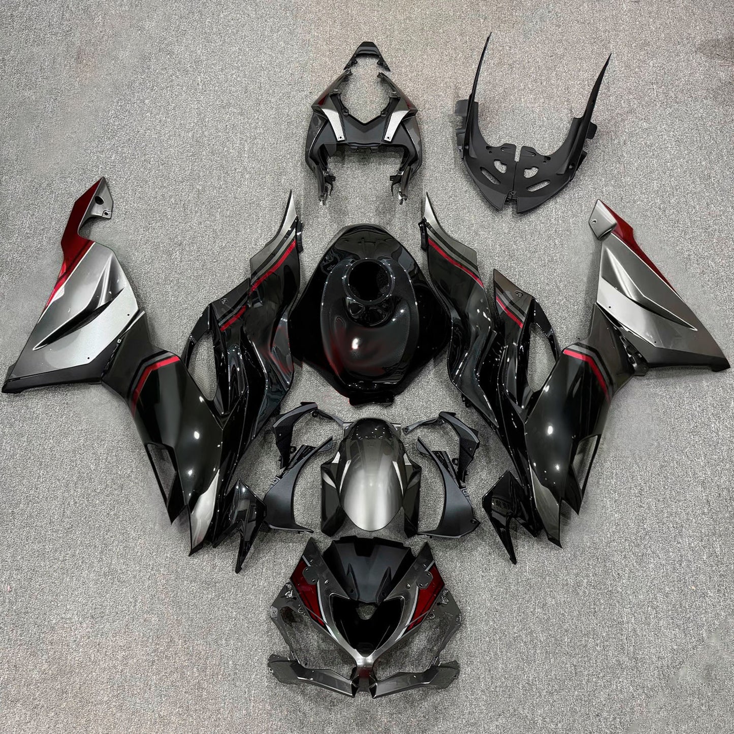 Kit carenatura iniezione in plastica ABS adatto per Kawasaki ZX6R 2019-2023