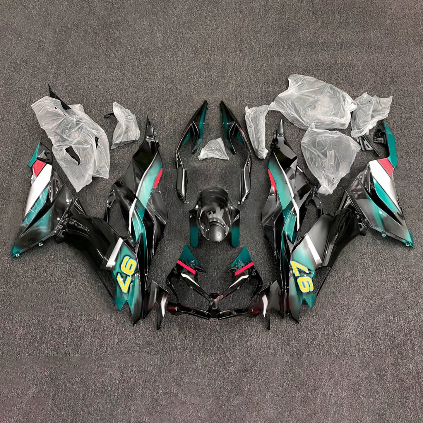 Kit carenatura iniezione in plastica ABS adatto per Kawasaki ZX6R 2019-2023