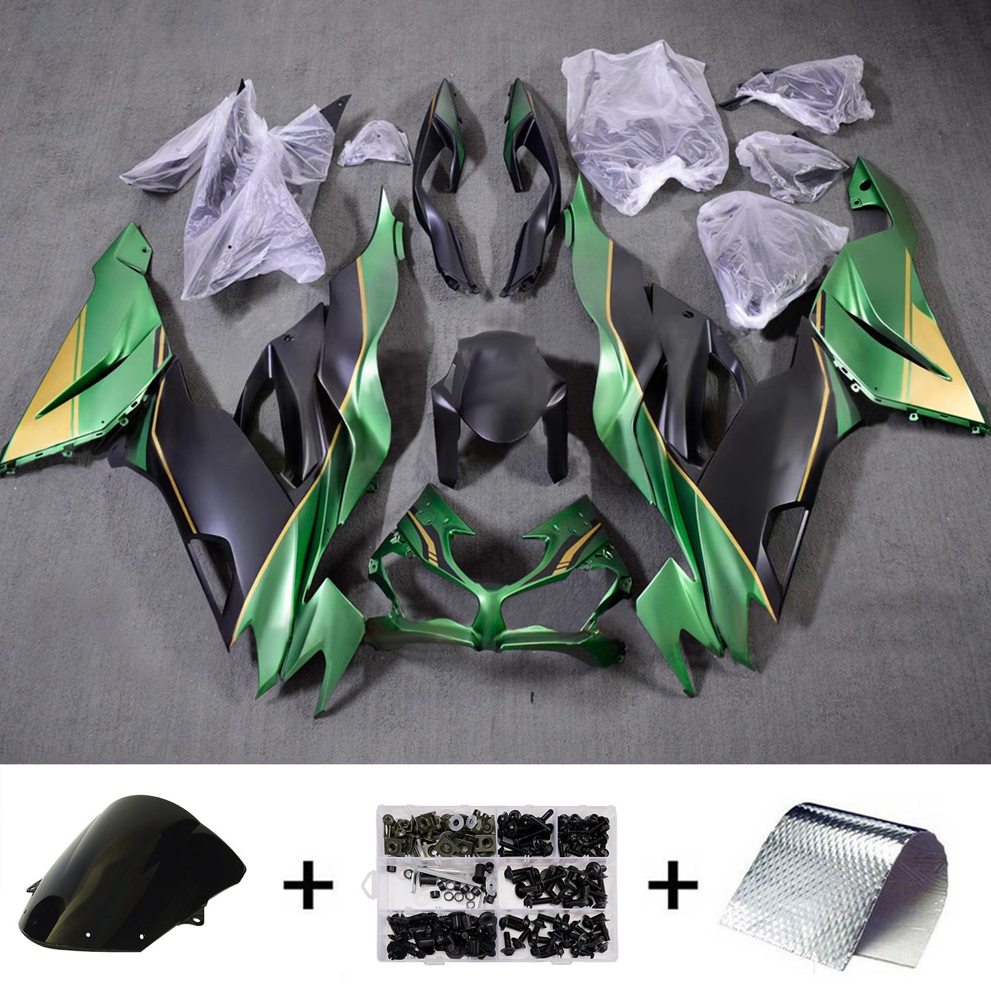 Kit carenatura iniezione in plastica ABS adatto per Kawasaki ZX6R 2019-2023